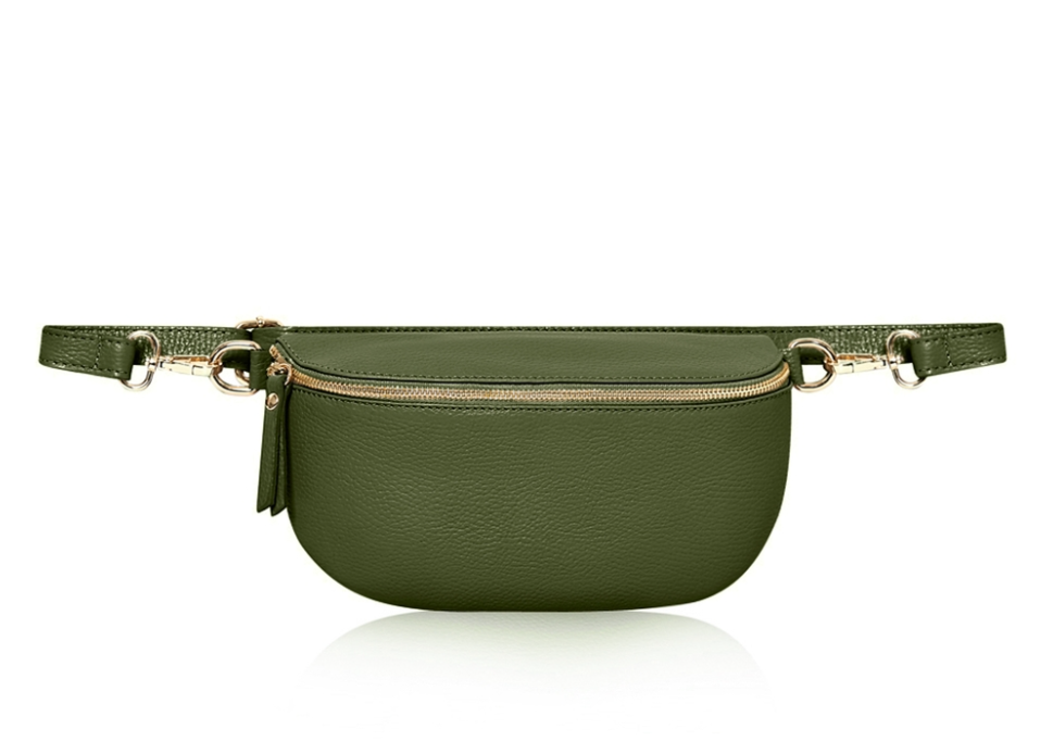 FABUCCI-KHAKI-MEDIUM-LEATHER-BUM-BAG-PS492