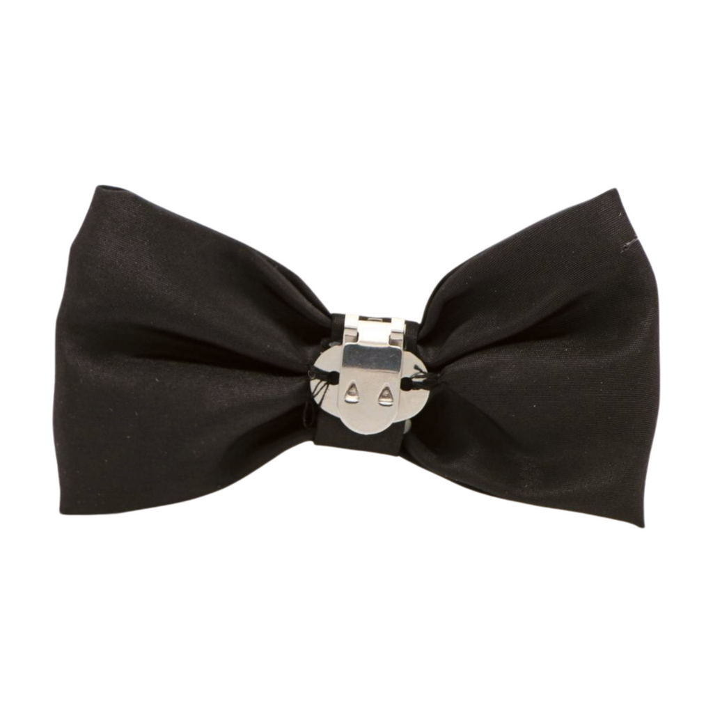 FABUCCI -BLACK -TAFFETA -BOW -SHOE-CLIP