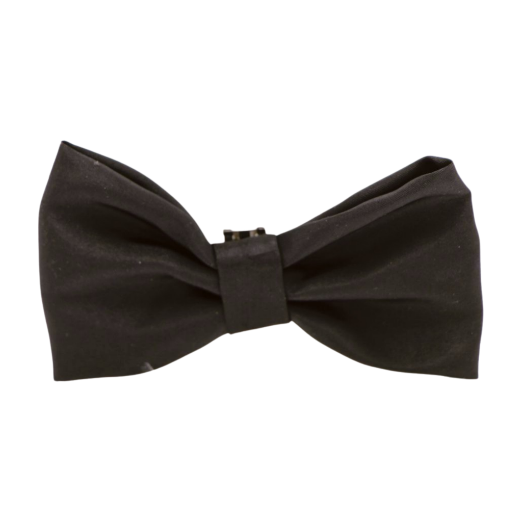 FABUCCI -BLACK -TAFFETA -BOW -SHOE-CLIP