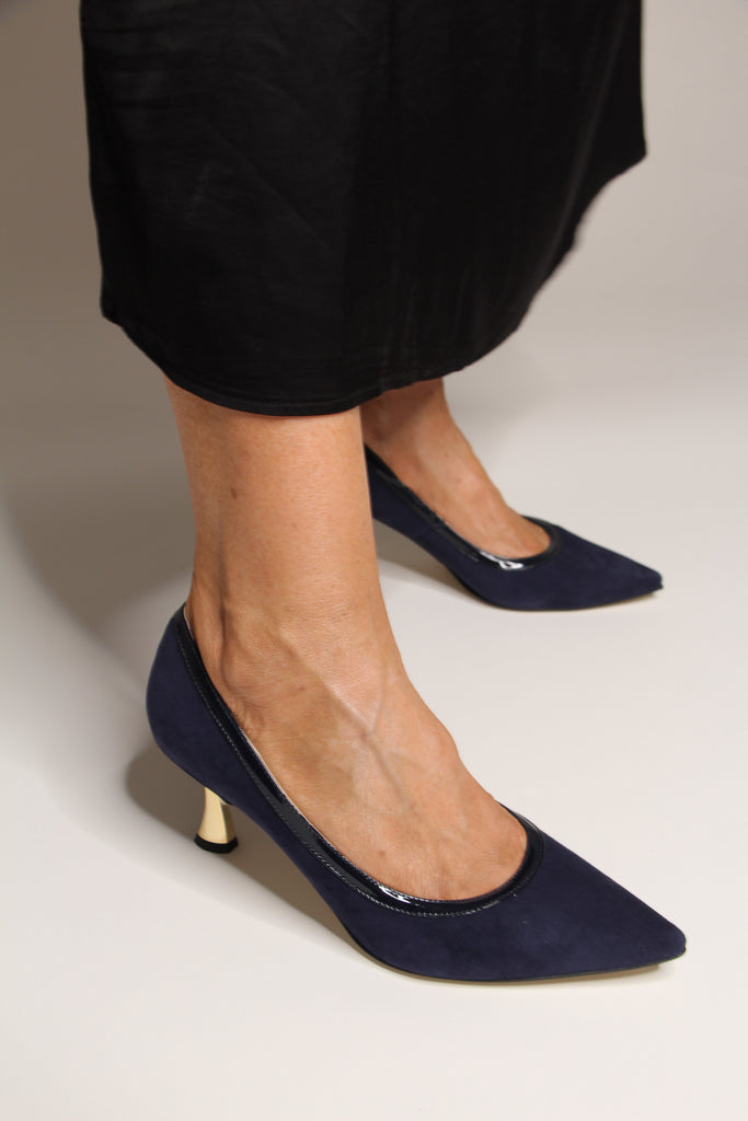 Fabucci--navy-Suede--Kitten--Heel--Court--Shoe--