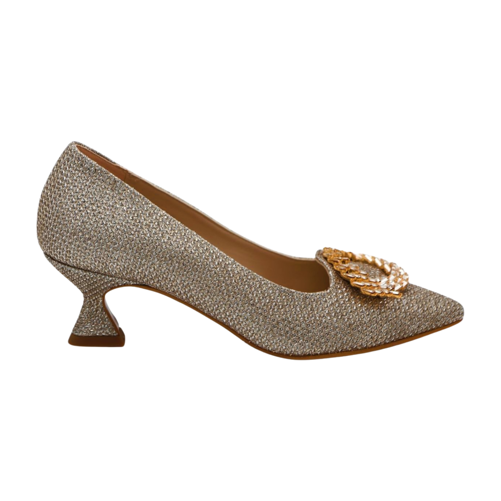 MARIAN--Gold--Shimmer--Kitten--Heel--Shoe--4