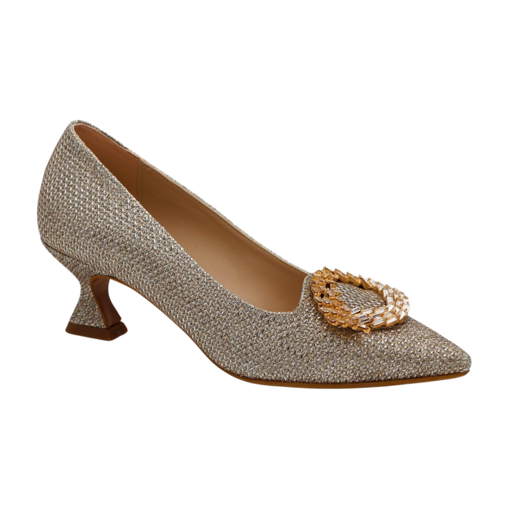 MARIAN--Gold--Shimmer--Kitten--Heel--Shoe--4