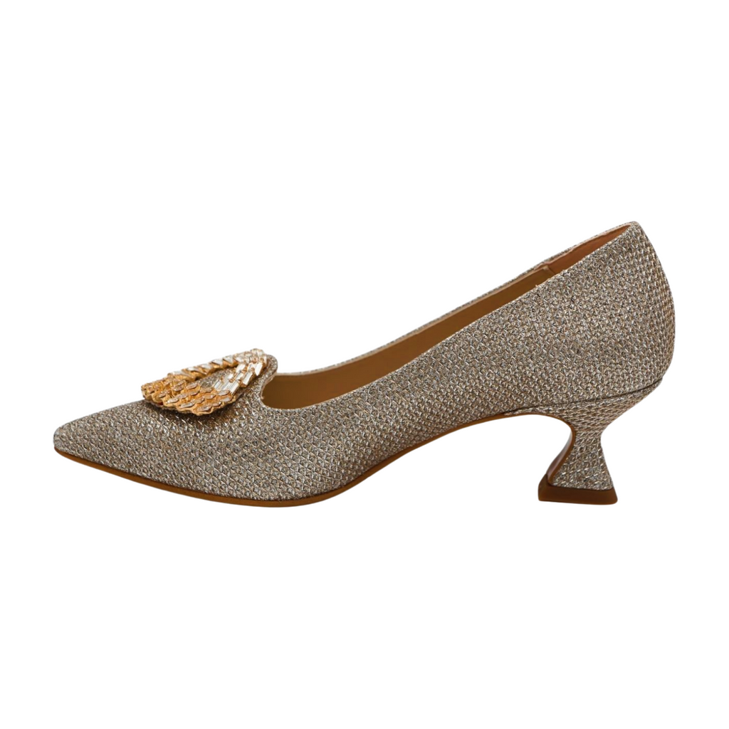 MARIAN--Gold--Shimmer--Kitten--Heel--Shoe--4