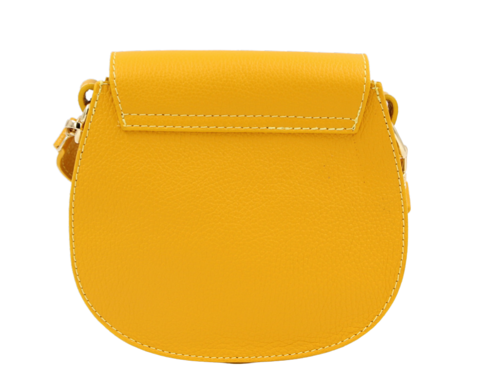 andrea-cardone-yellow-leather-saddle-handbag