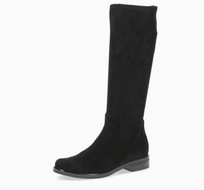 caprice-blACK-STRETCH-SUEDETTE-KNEE-BOOT