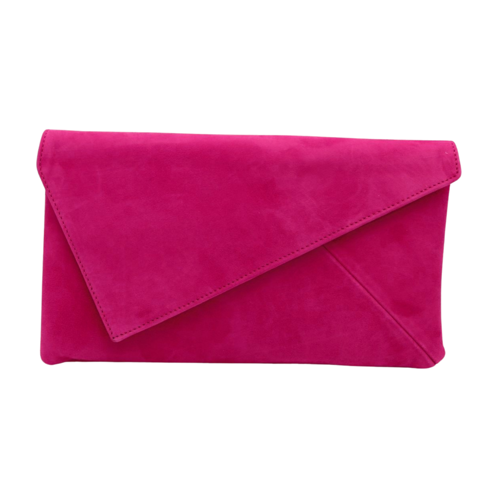 marian-hot-pink-suede-envelope-clutch-bag